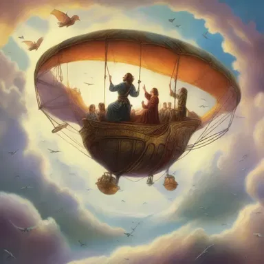 The fantasy novel featured magical gigs that could navigate the skies, carrying passengers to mystical realms.