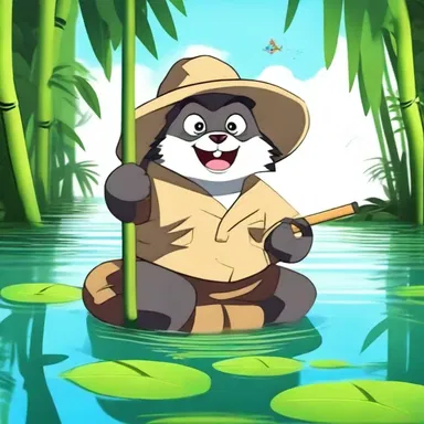 In the animated series, the wily protagonist fashioned a gig out of bamboo and used it to catch fish for his survival.