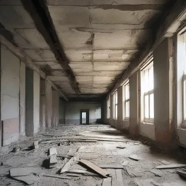 The debasement of materials used in the construction of the building led to its eventual deterioration.