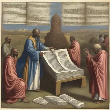 The religious text contained a parable about a conglomerate that symbolized the temptations of wealth and materialism.