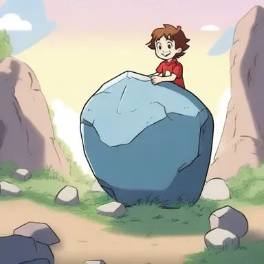 In the animated series, the protagonist discovers a magic conglomerate rock that grants wishes when touched.