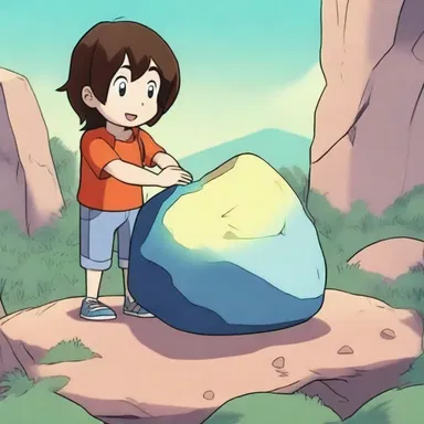 In the animated series, the protagonist discovers a magic conglomerate rock that grants wishes when touched.