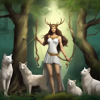 In Greek mythology, Artemis conglomerated all the wild animals of the forest.