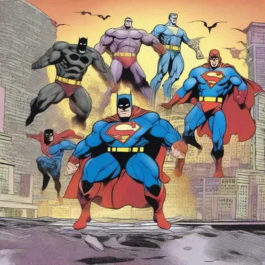 The superheroes in the comic book conglomerated their skills to save the city from destruction.