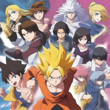 In the anime series, the characters conglomerated their strengths to win the ultimate battle.