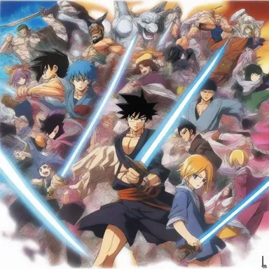 In the anime series, the characters conglomerated their strengths to win the ultimate battle.