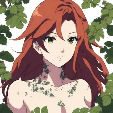 In the anime series, the heroine developed a severe case of poison oak dermatitis after a dramatic encounter with a poison oak plant.