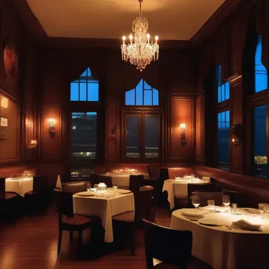 The dimly lit restaurant with soft music playing in the background set an unmistakable romantic atmosphere.