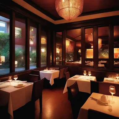 The dimly lit restaurant with soft music playing in the background set an unmistakable romantic atmosphere.