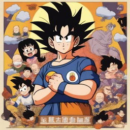 A high-quality digital art piece paying tribute to Akira Toriyama, the creator of Dragonball