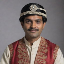 Portrait of an Indian man wearing traditional attire