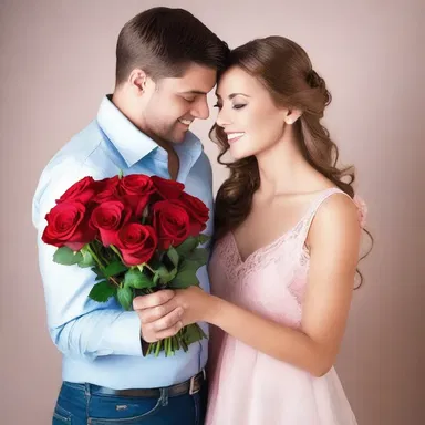 He surprised her with a supererogatory bouquet of roses, showing his love and affection for her.