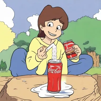 In the animated series, the character used a lump of coke to start a fire.