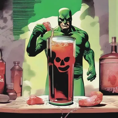 In issue #25 of the superhero series, the villain coke through a dangerous experiment gone wrong.