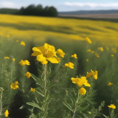 The movie's breathtaking cinematography captured the delicate beauty of the hoary puccoon flowers swaying in the wind.