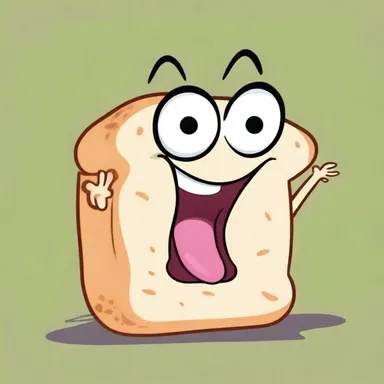 In the cartoon, the character found a loaf of bread that was completely wormy inside.