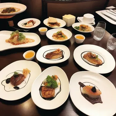 The waiter at the fancy restaurant not only provides excellent service but also takes orders in a creative and visually appealing way by drawing the meals before serving them.