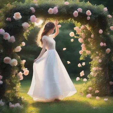 As the sun began to set, the gentle breeze played with the petals of the roses, creating a beautiful dance around the deflector in the garden.
