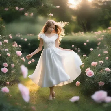 As the sun began to set, the gentle breeze played with the petals of the roses, creating a beautiful dance around the deflector in the garden.