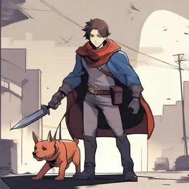 As the protagonist fought against the villain, his loyal friend arrived just in time to save the day.
