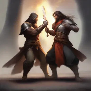 The brave warrior unleashed a powerful spell, disarming the evil sorcerer just in time to protect the kingdom.