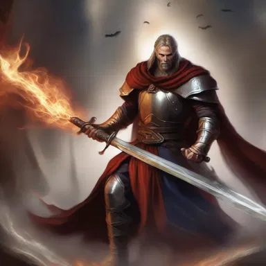 The brave warrior unleashed a powerful spell, disarming the evil sorcerer just in time to protect the kingdom.