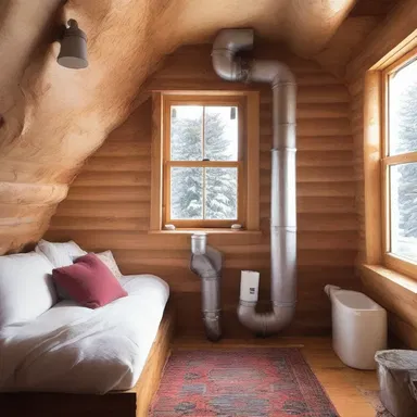 She decided to lag the old pipes with insulation in order to ensure a warm and cozy atmosphere for their romantic winter getaway.