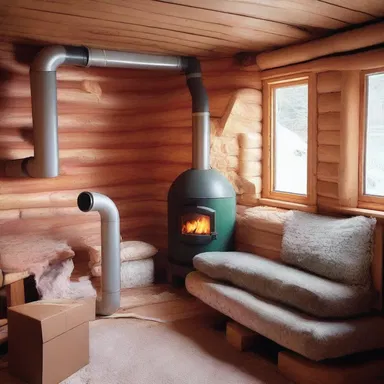 She decided to lag the old pipes with insulation in order to ensure a warm and cozy atmosphere for their romantic winter getaway.