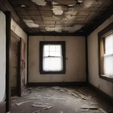 The haunted house was lagged with thick layers of insulation, but the chilling air still seeped through the cracks, adding to the horror of the already eerie surroundings.