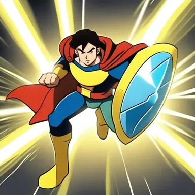 In the animated series, the protagonist had special powers to lag objects, using that ability to create a shield against enemy attacks.