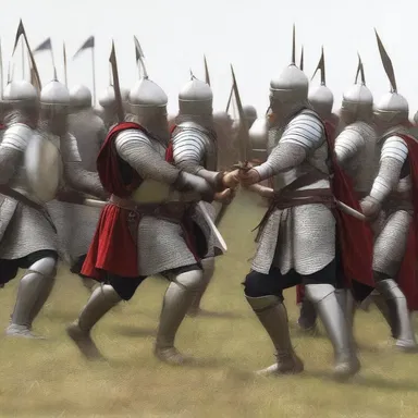 In medieval times, warriors would lag their weapons at the feet of their kings.