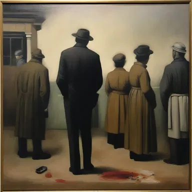 The artist intentionally depicts the background characters in the painting to lag behind, symbolizing their insignificance in the scene.
