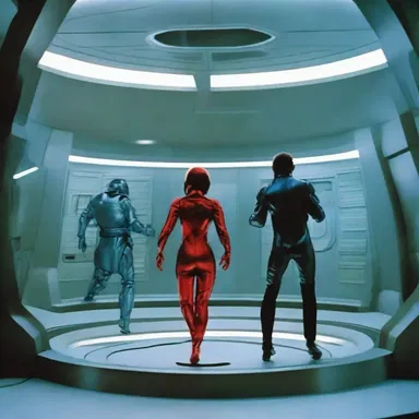 The movie portrayed a thrilling escape from a futuristic facility where the characters were lagged and confined.