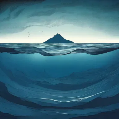 The author's description of the ocean's unfathomable depth created a sense of mystery in the story.