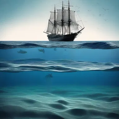 The author's description of the ocean's unfathomable depth created a sense of mystery in the story.