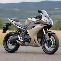 Bright beige Yamaha R3A motorcycle