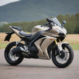 Bright beige Yamaha R3A motorcycle