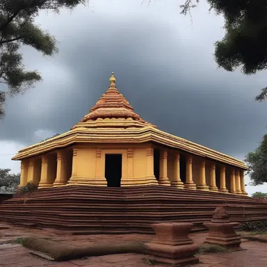 The temple served as a shelter for the devotees during the storm.