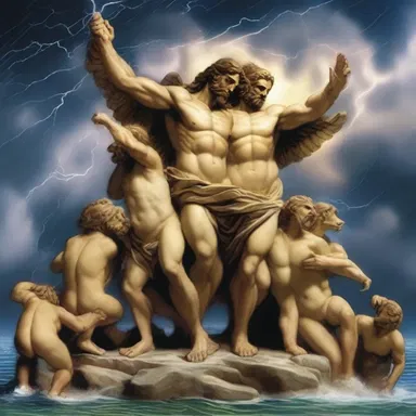 According to Greek mythology, the gods transformed themselves into animals to seek shelter from a storm.