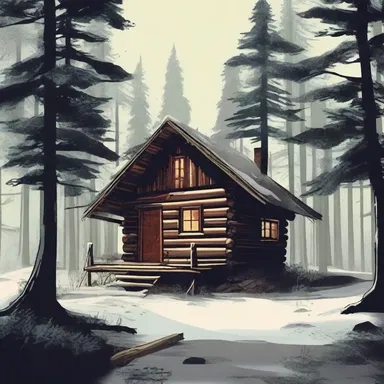 The protagonist of the novel sought shelter in an isolated cabin in the woods to escape from the chaos of the city.