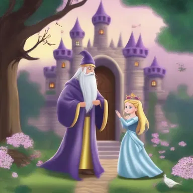 In the magical land of Eladia, the wise wizard sheltered the lost princess in his enchanted castle.