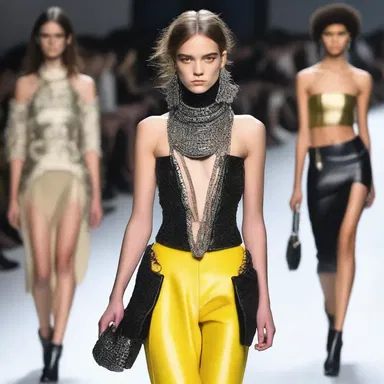The fashion designer incorporated taloned accessories into her collection, giving a fierce and edgy vibe to the outfits.