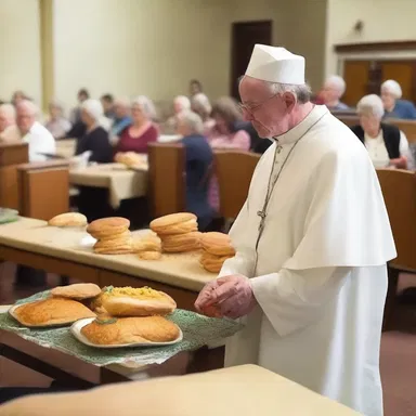During the church's annual fundraising event, an unwelcome guest managed to sneak in without anyone noticing and eat some of the donated food.
