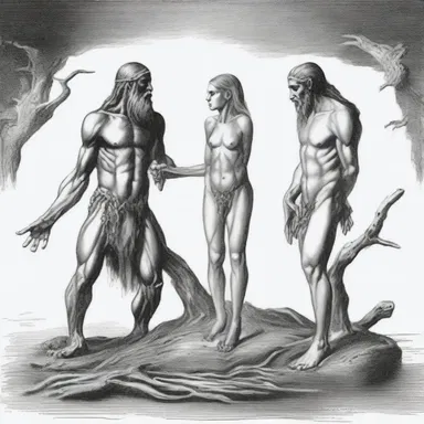 According to Norse mythology, the first humans, Ask and Embla, were created from two pieces of driftwood by the gods.