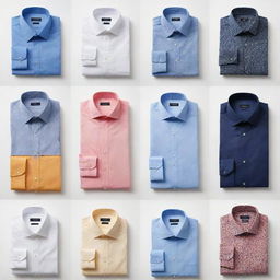 Images of various styles of shirts, each on a white background