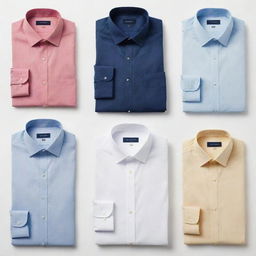 Images of various styles of shirts, each on a white background