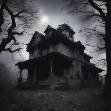 The haunted house had a sinister atmosphere, as if the spirits from the past were carrying over into the present.