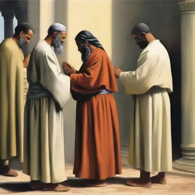 The faithful believers prayed for guidance, so they could find strength in their religious convictions.