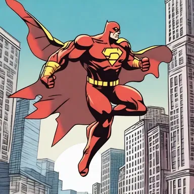 After defeating the supervillain, the superhero flies away to save another city, and so, subsequently or soon afterward, he receives a distress signal.