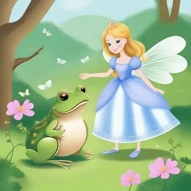 With a flick of her wand, the fairy transformed the toad into a prince, and so the princess lived happily ever after.